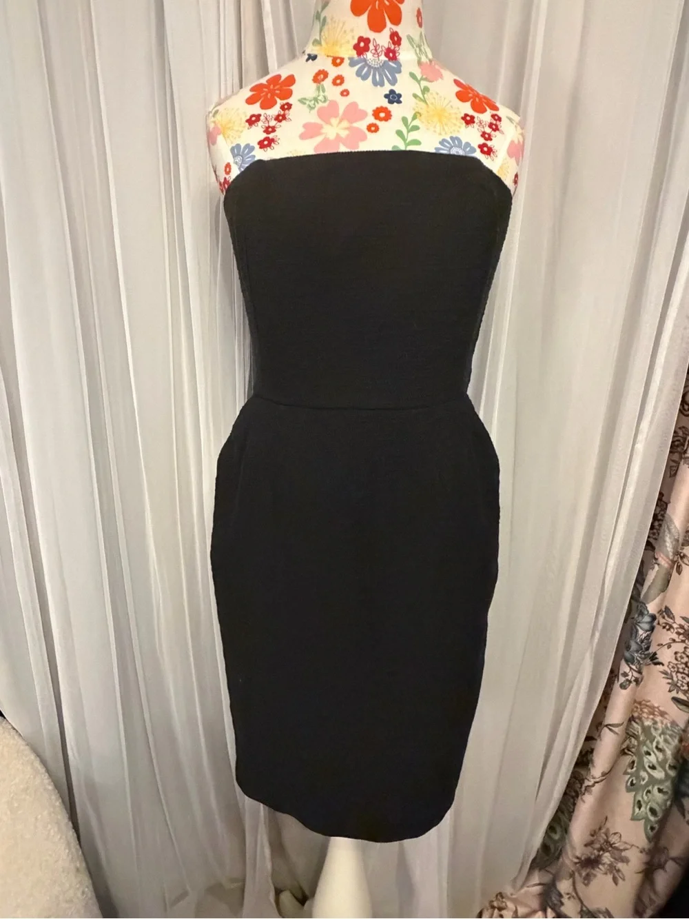 Lilly Pulitzer Strapless Black Sheath Dress - Picture 1 of 8